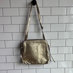 Banana Republic Metallic Gold Crossbody Bag
